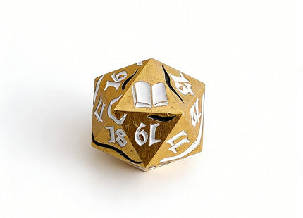 Gamers Guild AZ Let's Play Games LPG Dice: Dual Spindown Mage - Gold/White Purple/Pink (Pre-Order) AGD