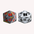 Gamers Guild AZ Let's Play Games LPG Dice: Dual Spindown Mage - White/Black Silver/Orange (Pre-Order) AGD