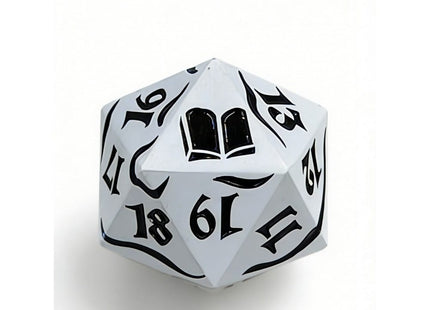 Gamers Guild AZ Let's Play Games LPG Dice: Dual Spindown Mage - White/Black Silver/Orange (Pre-Order) AGD