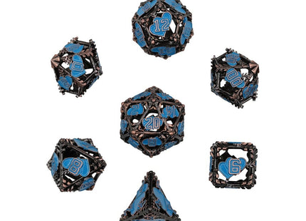 Gamers Guild AZ Let's Play Games LPG Dice: Heart RPG Set - Copper/Blue (Pre-Order) AGD