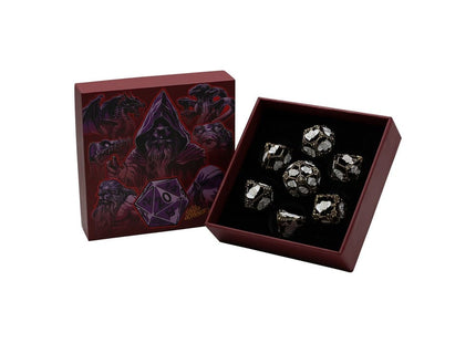 Gamers Guild AZ Let's Play Games LPG Dice: Heart RPG Set - Gold/Silver (Pre-Order) AGD