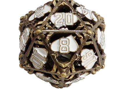 Gamers Guild AZ Let's Play Games LPG Dice: Heart RPG Set - Gold/Silver (Pre-Order) AGD