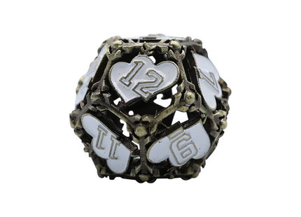 Gamers Guild AZ Let's Play Games LPG Dice: Heart RPG Set - Gold/Silver (Pre-Order) AGD