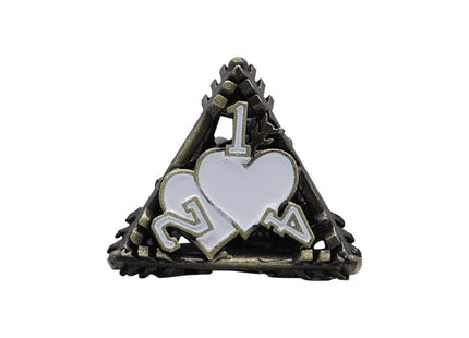 Gamers Guild AZ Let's Play Games LPG Dice: Heart RPG Set - Gold/Silver (Pre-Order) AGD