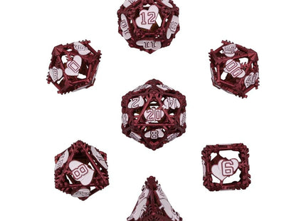 Gamers Guild AZ Let's Play Games LPG Dice: Heart RPG Set -Red/White (Pre-Order) AGD