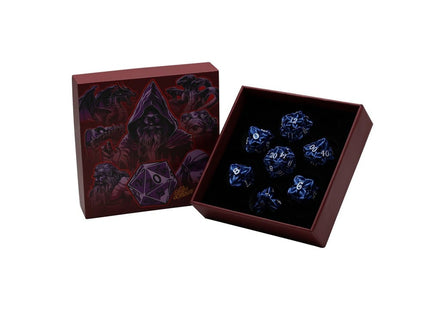 Gamers Guild AZ Let's Play Games LPG Dice: Leaf RPG Set - Blue/White (Pre-Order) AGD