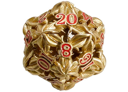 Gamers Guild AZ Let's Play Games LPG Dice: Leaf RPG Set - Gold/Red (Pre-Order) AGD