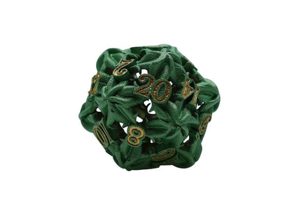 Gamers Guild AZ Let's Play Games LPG Dice: Leaf RPG Set - Green/Gold (Pre-Order) AGD