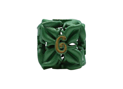 Gamers Guild AZ Let's Play Games LPG Dice: Leaf RPG Set - Green/Gold (Pre-Order) AGD