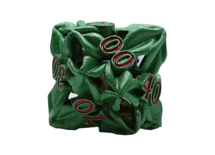 Gamers Guild AZ Let's Play Games LPG Dice: Leaf RPG Set - Green/Red (Pre-Order) AGD