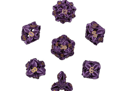 Gamers Guild AZ Let's Play Games LPG Dice: Leaf RPG Set - Purple/Gold (Pre-Order) AGD