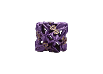 Gamers Guild AZ Let's Play Games LPG Dice: Leaf RPG Set - Purple/Gold (Pre-Order) AGD