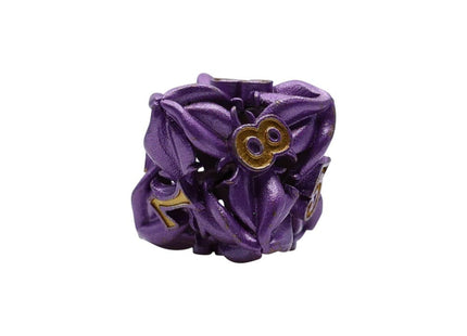 Gamers Guild AZ Let's Play Games LPG Dice: Leaf RPG Set - Purple/Gold (Pre-Order) AGD