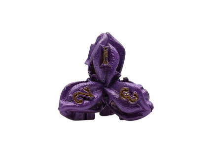 Gamers Guild AZ Let's Play Games LPG Dice: Leaf RPG Set - Purple/Gold (Pre-Order) AGD