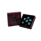 Gamers Guild AZ Let's Play Games LPG Dice: Mage RPG Set - Aqua/Gold (Pre-Order) AGD