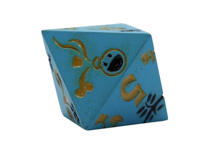 Gamers Guild AZ Let's Play Games LPG Dice: Mage RPG Set - Aqua/Gold (Pre-Order) AGD