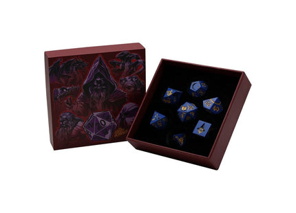 Gamers Guild AZ Let's Play Games LPG Dice: Mage RPG Set - Blue/Gold (Pre-Order) AGD