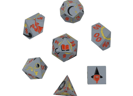 Gamers Guild AZ Let's Play Games LPG Dice: Mage RPG Set - Silver/Orange (Pre-Order) AGD