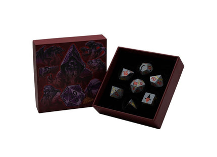 Gamers Guild AZ Let's Play Games LPG Dice: Mage RPG Set - Silver/Orange (Pre-Order) AGD
