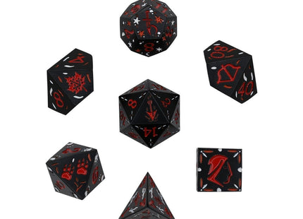 Gamers Guild AZ Let's Play Games LPG Dice: Rogue RPG Set - Black/Red (Pre-Order) AGD