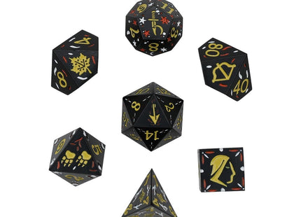 Gamers Guild AZ Let's Play Games LPG Dice: Rogue RPG Set - Black/Yellow (Pre-Order) AGD