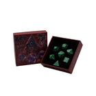Gamers Guild AZ Let's Play Games LPG Dice: Rogue RPG Set - Green/Silver (Pre-Order) AGD