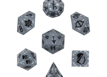 Gamers Guild AZ Let's Play Games LPG Dice: Rogue RPG Set - Silver/Black (Pre-Order) AGD