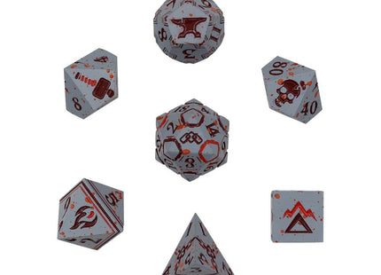 Gamers Guild AZ Let's Play Games LPG Dice: Warrior RPG Set - Bloodied Metal (Pre-Order) AGD
