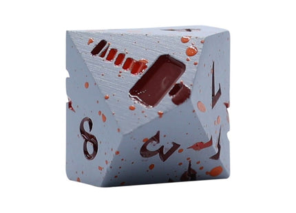 Gamers Guild AZ Let's Play Games LPG Dice: Warrior RPG Set - Bloodied Metal (Pre-Order) AGD