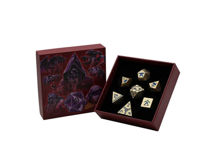 Gamers Guild AZ Let's Play Games LPG Dice: Warrior RPG Set - Gold/Blue (Pre-Order) AGD