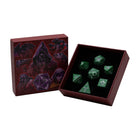 Gamers Guild AZ Let's Play Games LPG Dice: Warrior RPG Set - Green/Silver (Pre-Order) AGD