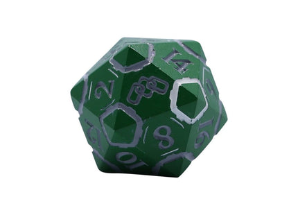 Gamers Guild AZ Let's Play Games LPG Dice: Warrior RPG Set - Green/Silver (Pre-Order) AGD