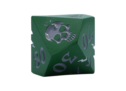 Gamers Guild AZ Let's Play Games LPG Dice: Warrior RPG Set - Green/Silver (Pre-Order) AGD