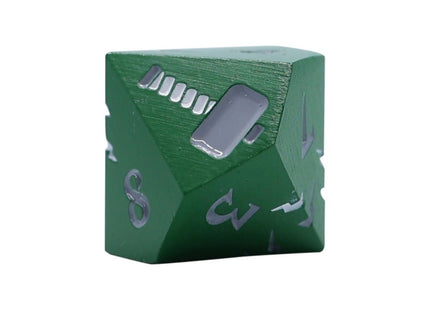 Gamers Guild AZ Let's Play Games LPG Dice: Warrior RPG Set - Green/Silver (Pre-Order) AGD
