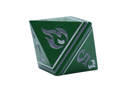 Gamers Guild AZ Let's Play Games LPG Dice: Warrior RPG Set - Green/Silver (Pre-Order) AGD