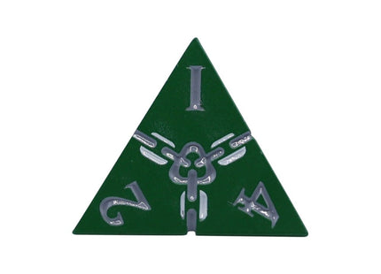 Gamers Guild AZ Let's Play Games LPG Dice: Warrior RPG Set - Green/Silver (Pre-Order) AGD