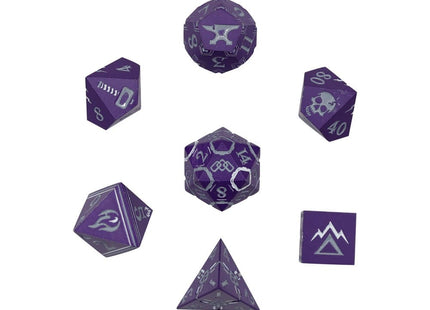 Gamers Guild AZ Let's Play Games LPG Dice: Warrior RPG Set - Purple/Silver (Pre-Order) AGD