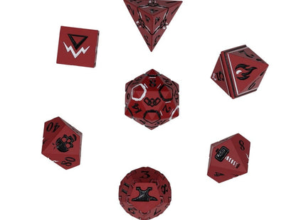 Gamers Guild AZ Let's Play Games LPG Dice: Warrior RPG Set - Red/Black (Pre-Order) AGD