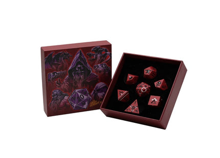 Gamers Guild AZ Let's Play Games LPG Dice: Warrior RPG Set - Red/Black (Pre-Order) AGD