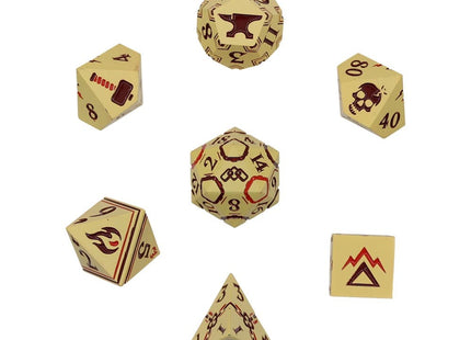 Gamers Guild AZ Let's Play Games LPG Dice: Warrior RPG Set - Yellow/Red (Pre-Order) AGD