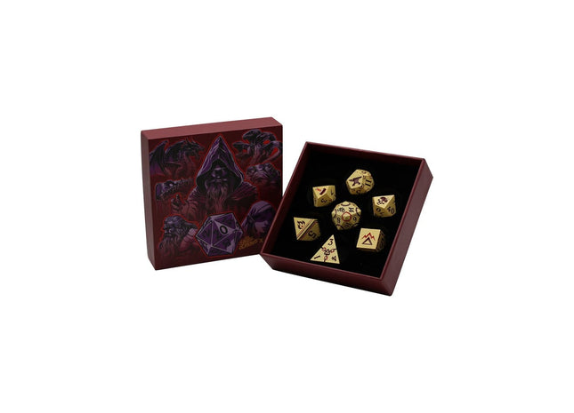 Gamers Guild AZ Let's Play Games LPG Dice: Warrior RPG Set - Yellow/Red (Pre-Order) AGD