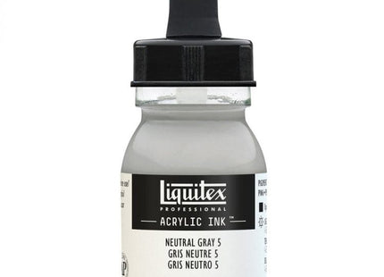 Gamers Guild AZ Liquitex Liquitex: Acrylic Ink - Neutral Gray 5 30ml Discontinue