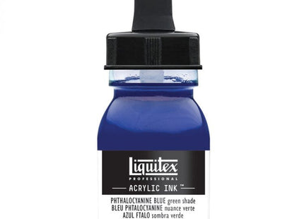 Gamers Guild AZ Liquitex Liquitex: Acrylic Ink - Phthalocyanine Blue (Green Shade) 30ml Discontinue