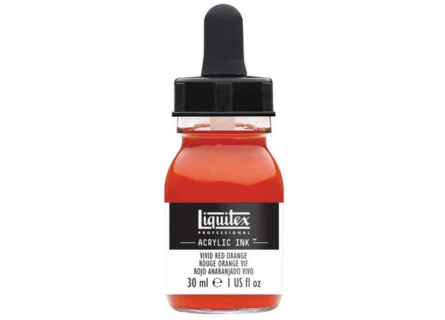 Gamers Guild AZ Liquitex Liquitex: Acrylic Ink - Vivid Red Orange 30ml Discontinue