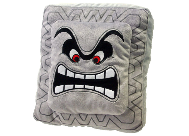 Gamers Guild AZ Little Buddy Little Buddy Super Mario Series Thwomp Pillow Cushion Plush, 12" JBK International