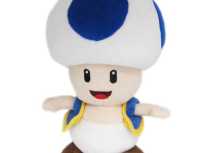 Gamers Guild AZ Little Buddy Super Mario Series: Little Buddy Super Mario All Star Collection Blue Toad Plush, 8" JBK International