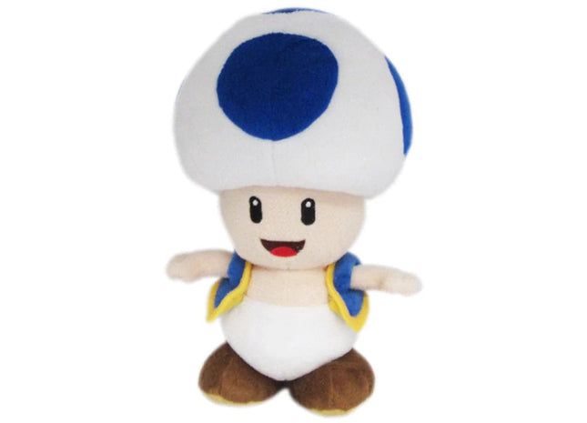 Gamers Guild AZ Little Buddy Super Mario Series: Little Buddy Super Mario All Star Collection Blue Toad Plush, 8" JBK International