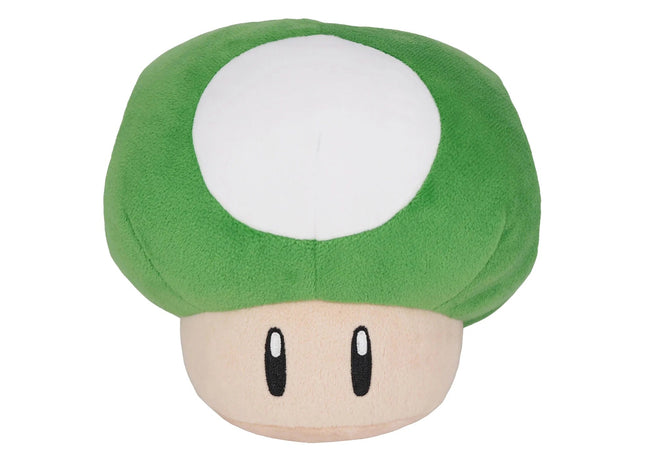 Gamers Guild AZ Little Buddy Super Mario Series: Little Buddy Super Mario All Star Collection Green 1-Up Mushroom Plush, 6" JBK International