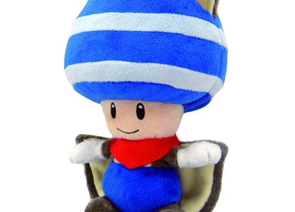 Gamers Guild AZ Little Buddy Super Mario Series: Little Buddy Super Mario Series Flying Squirrel Blue Toad Plush, 9" JBK International