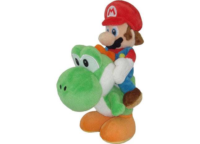 Gamers Guild AZ Little Buddy Super Mario Series: Mario Riding Yoshi Plush, 8" JBK International